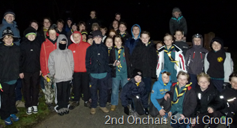 Scouts and Explorers start their hike